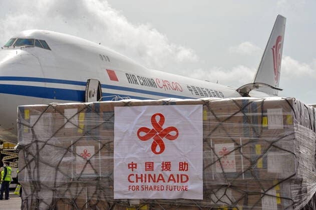 (200406) -- ACCRA, April 6, 2020 (Xinhua) -- China s medical supplies for 18 African countries arrive at the Kotota International Airport in Accra, capital of Ghana, April 6, 2020. China s medical supplies for 18 African countries have arrived here on Monday, and are scheduled to be delivered to the other 17 countries within a few days. The beneficiary African countries are Ghana, Nigeria, Senegal, Gabon, Sierra Leone, Guinea-Bissau, Guinea, Cote d Ivoire, Gambia, Liberia, Mali, Burkina Faso, Republic of Congo, Equatorial Guinea, Togo, Benin, Cape Verde, as well as Sao Tome and Principe. (Xinhua Xu Zheng) GHANA-ACCRA-COVID-19-AFRICA-CHINA-SUPPLIES