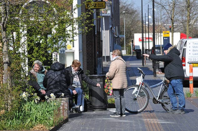 Copenhagen Denmark. 06.April 2020 Danes enjoying summer day in sun shine weather while sun shine over Kastrup nd keep social distance rom on and other during corona cirus crisis covid-19 in Denmark. (Photo..Francis Dean Deanpictures).