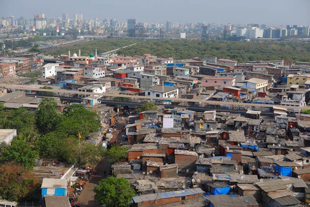 April 6, 2020, Mumbai: 06 April 2020 : Dharavi - Mumbai - INDIA..Top view Of Dharavi - the largest Slum in Asia..As the number of Covid 19 cases spurt, Dharavi residents are fearful that the virus will spread unchecked in Dharavi because of the dense Slum population it is difficult to maintain Social distancing. Mumbai - ZUMAsu5_ 20200406_zap_su5_029 Copyright: xSubhashxSharmax