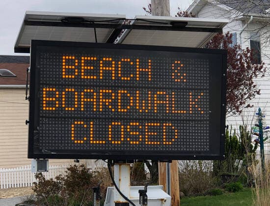 SEASIDE HEIGHTS, NJ - APRIL 6: Public areas closed due to Coronavirus pandemic in Seaside Heights, New Jersey on April 6, 2020. Copyright: xJohnxBarrettx