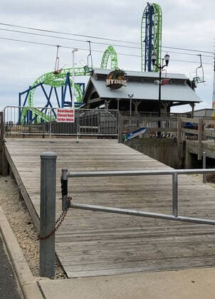 SEASIDE HEIGHTS, NJ - APRIL 6: Public areas closed due to Coronavirus pandemic in Seaside Heights, New Jersey on April 6, 2020. Copyright: xJohnxBarrettx