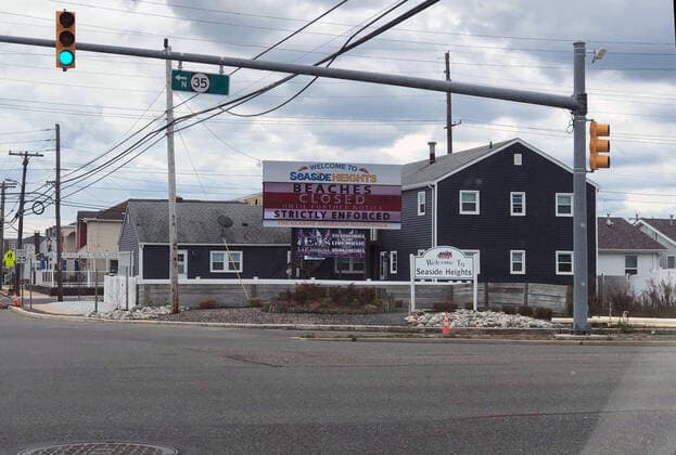 SEASIDE HEIGHTS, NJ - APRIL 6: Public areas closed due to Coronavirus pandemic in Seaside Heights, New Jersey on April 6, 2020. Copyright: xJohnxBarrettx