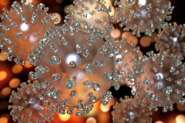 Artistic 3D illustration of the coronavirus 1044005269