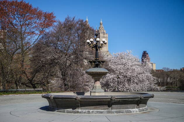 April 6, 2020, New York, NEW YORK, EUA: View of Central Park in the spring in New York during the Coronavirus Covid-19 pandemic in the United States. New York EUA - ZUMAc233 47120002st Copyright: xVanessaxCarvalhox