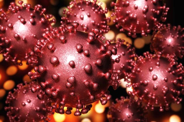 Artistic 3D illustration of the coronavirus 1044005265
