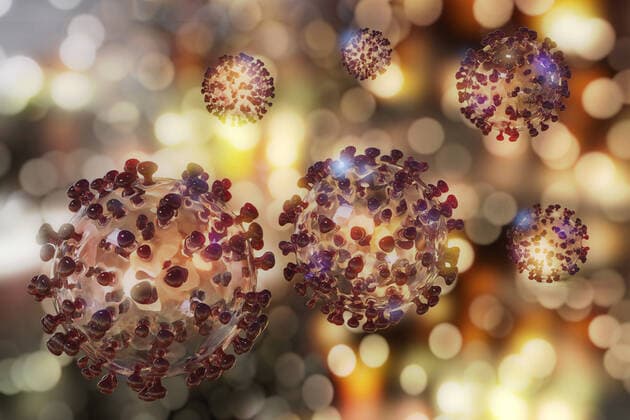Artistic 3D illustration of the coronavirus 1044005267
