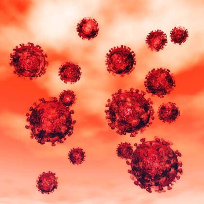 Artistic 3D illustration of the coronavirus 1044005263