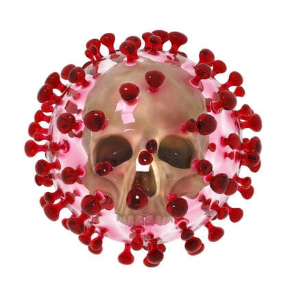 Artistic 3D illustration of the coronavirus sars cov 2 1044005312
