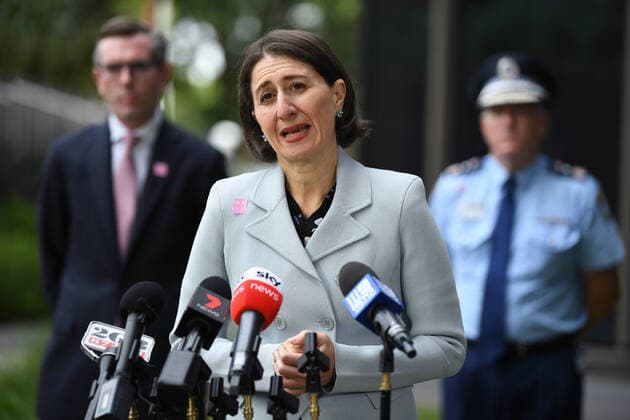GLADYS BEREJIKLIAN CORONAVIRUS PRESSER, NSW Premier Gladys Berejiklian speaks to the media during a press conference in Sydney, Tuesday, April 7, 2020.The NSW government has urged young people to take the COVID-19 pandemic seriously, revealing more than a quarter of the state s coronavirus cases are in people under 29. ( NO ARCHIVING, EDITORIAL USE ONLY, NO USE IN BOOKS WITHOUT CONSENT SYDNEY NSW AUSTRALIA  Copyright: xJOELxCARRETTx 20200407001462103356
