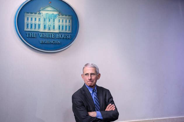 April 6, 2020, Washington, District of Columbia, USA: Anthony Fauci, director of the National Institute of Allergy and Infectious Diseases, arrives to the James S. Brady Press Briefing Room of the White House in Washington D.C., U.S. on Monday, April 6, 2020. The United States has now reached 10,000 deaths caused by the novel Coronavirus, as officials debate the effectiveness of hydroxychloroquine, a drug used to treat malaria, to also treat the Coronavirus. Credit: CNP Washington USA - ZUMAs152 20200406_zaa_s152_068 Copyright: xStefanixReynoldsx