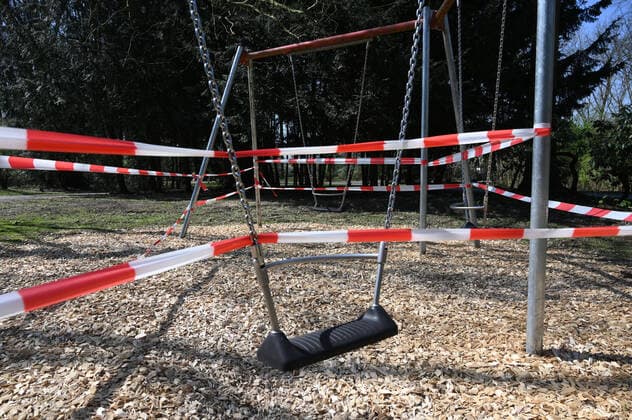 06 04 2020, , Childrens playground in Recklinghausen Recklinghausen North Rhine-Westphalia Germany Team2