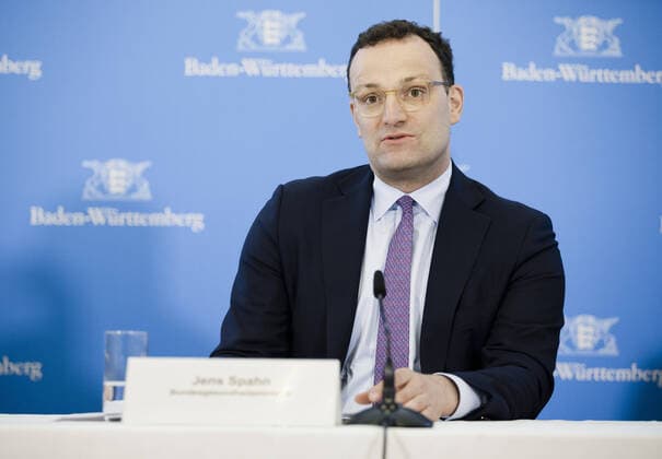 Federal Health Minister Jens Spahn CDU at a government press conference in the State Ministry of Baden Wuerttemberg in Stuttgart on 07 04 2020 Stuttgart Germany Copyright: xXanderxHeinl photothek.netx