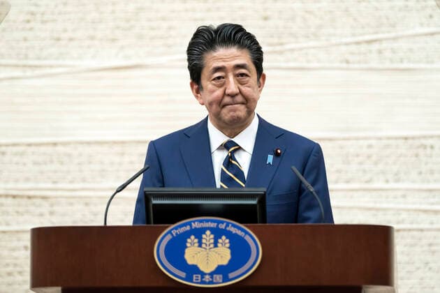 April 7, 2020, Tokyo, Japan: TOKYO, JAPAN - APRIL 07: Japan s Prime Minister Shinzo Abe speaks during a press conference at the prime minister s official residence on April 07, 2020 in Tokyo, Japan. Tokyo Japan - ZUMAz114 20200407_zih_z114_004 Copyright: xPOOLx