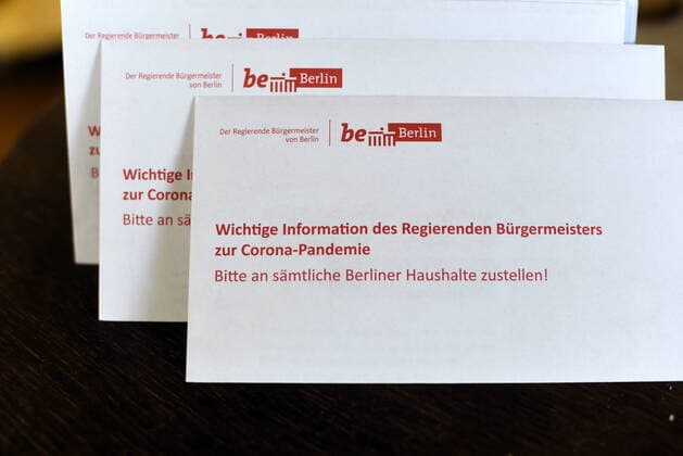 Berlins Governing Mayor Michael Müller has sent 2.2 million letters with a personal message to Berlin households to inform them about measures regarding the corona virus crisis Corona Letter from the Mayor of Berlin