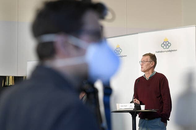 State epidemiologist Anders Tegnell of the Public Health Agency of Sweden talks during a daily news conference on the coronavirus, Covid 19 situation, in Stockholm, Sweden, on April 06, 2020 Stockholm Sweden x2512x,  Copyright: xLINDAHLxBJÖRN Aftonbladetx SWEDEN CORONA TEGNELL