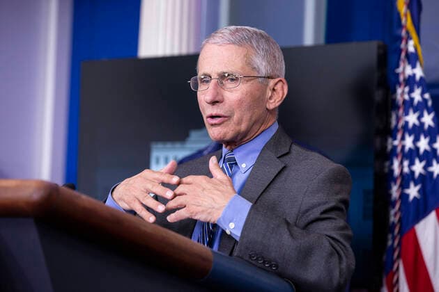 Anthony Fauci, director of the National Institute of Allergy and Infectious Diseases, delivers remarks on the COVID-19 pandemic in the James S. Brady Press Briefing Room of the White House in Washington D.C., U.S. on Monday, April 6, 2020. The United States has now reached 10,000 deaths caused by the novel Coronavirus, as officials debate the effectiveness of hydroxychloroquine, a drug used to treat malaria, to also treat the Coronavirus. Copyright: xStefanixReynoldsx xCNPx MediaPunchx