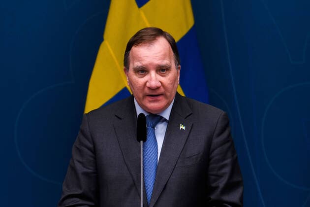 200407 Stefan Löfven, Prime Minister, at a press conference with the Swedish government regarding the coronavirus, Covid 19, on April 7, 2020 in Stockholm Photo Maxim ThorÃ BILDBYRAN kod MT bbeng press conference the government policy corona virus coronaviruset covid 19 press conference public events coronavirus Minister,,  Copyright: MAXIMxTHORE 47122322st