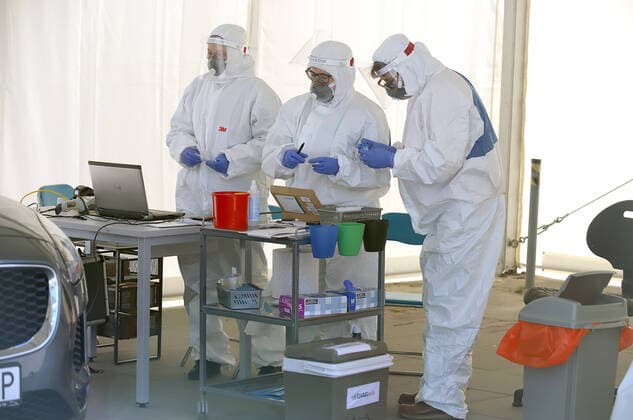A mobile laboratory for testing for the coronavirus A mobile laboratory for testing for the coronavirus on April 07, 2020 in Lodz, Poland. EN_01423826_0015 