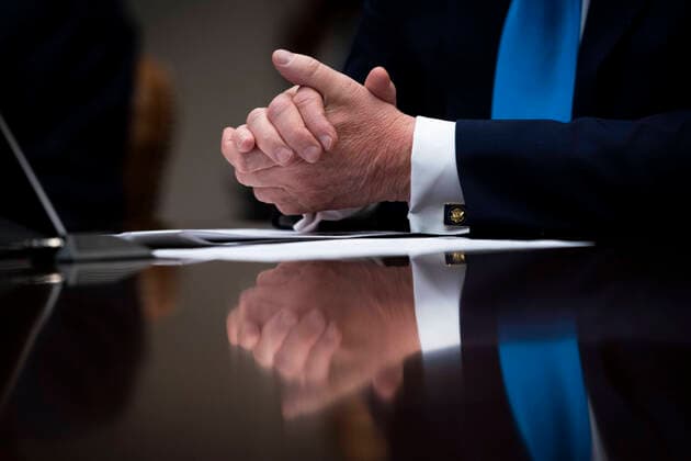 April 7, 2020, Washington, District of Columbia, USA: United States President Donald J. Trump makes remarks as he participates in a Small Business Relief Update, Tuesday, April 7, 2020. President Trump announced in March that companies affected by the coronavirus will be given $50 billion more in low-interest loans federally guaranteed by the Small Business Administration Washington USA - ZUMAs152 20200407_zaa_s152_022 Copyright: xDougxMillsx
