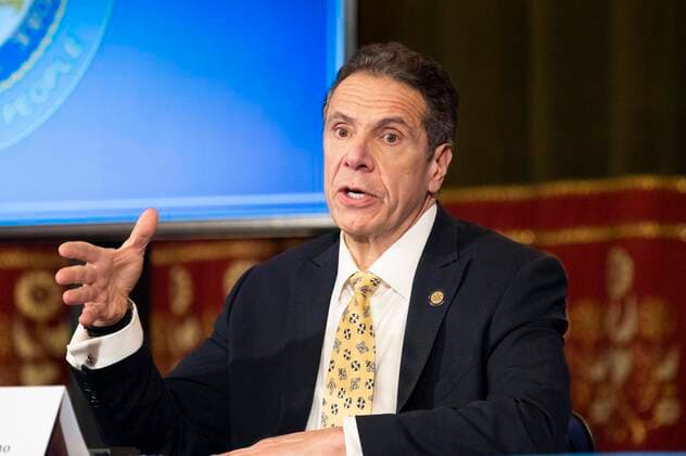 April 7, 2020, Albany, NY, U.S: April 7, 2020 - Albany, NY, United States: New York Governor ANDREW CUOMO (D) speaking at a press Conference at the State Capitol. Albany U.S. - ZUMAb161 20200407_zap_b161_013 Copyright: xMichaelxBrochsteinx