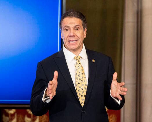 April 7, 2020, Albany, NY, U.S: April 7, 2020 - Albany, NY, United States: New York Governor ANDREW CUOMO (D) speaking at a press Conference at the State Capitol. Albany U.S. - ZUMAb161 20200407_zap_b161_015 Copyright: xMichaelxBrochsteinx