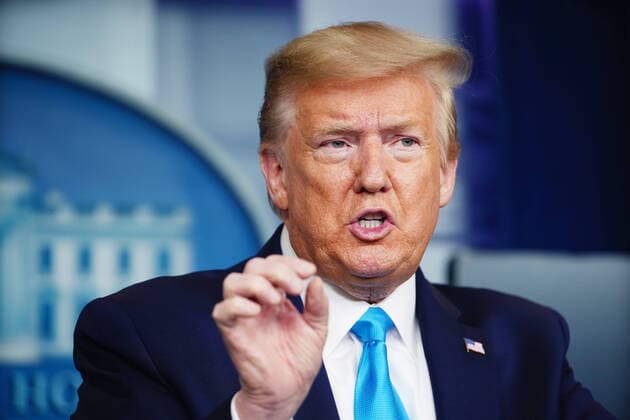April 7, 2020, Washington, District of Columbia, USA: United States President Donald J. Trump, joined by members of the Coronavirus Task Force, delivers remarks on the COVID-19 pandemic in the James S. Brady Press Briefing Room of the White House in Washington, DC, USA, 07 April 2020 Washington USA - ZUMAs152 20200407_zaa_s152_049 Copyright: xJimxLoscalzox