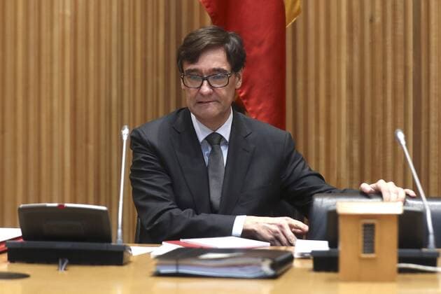 Spanish Health Minister, Salvador Illa, appears before the Health Commission at the Lower House in Madrid, Spain, 08 April 2020. Spanish Health Minister press conference !ACHTUNG: NUR REDAKTIONELLE NUTZUNG!  Copyright: xKikoxHuescax(es-ES)x GRAF7276 20200408-637219478458247213