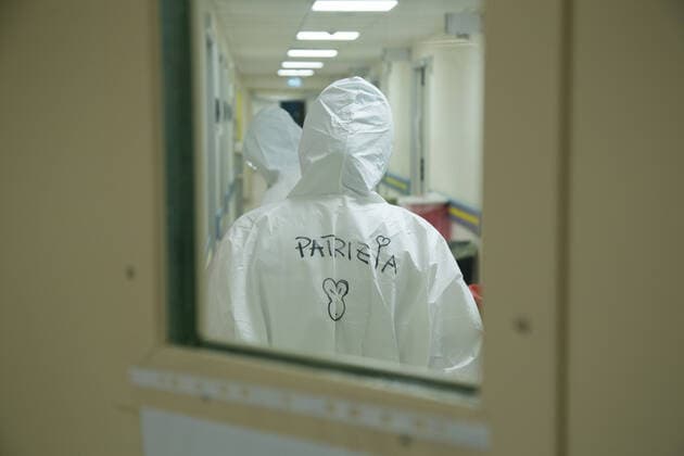 Rome: Dressing of nurses in a COVID-19 Hospital Dressing procedures for nurses in the clean area of pavilion D of the San Filippo Neri hospital in Rome, used as a Covid hospital Roma RM Italy Copyright: MatteoxNardone