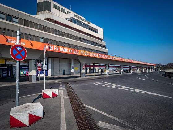 Berlin Reinickendorf OT Tegel, Airport Berlin Tegel TXL, empty during Covid 19 Corona Berlin