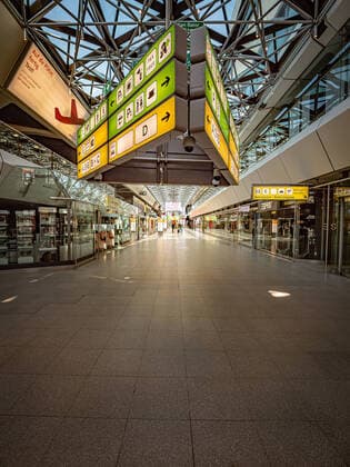 Berlin Reinickendorf OT Tegel, Airport Berlin Tegel TXL, empty during Covid 19 Corona Berlin