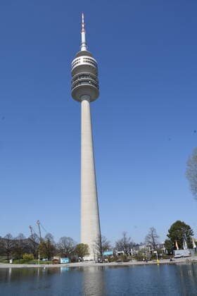 Olympic Tower in the Olympic Park Munich 08 04 20 Munich