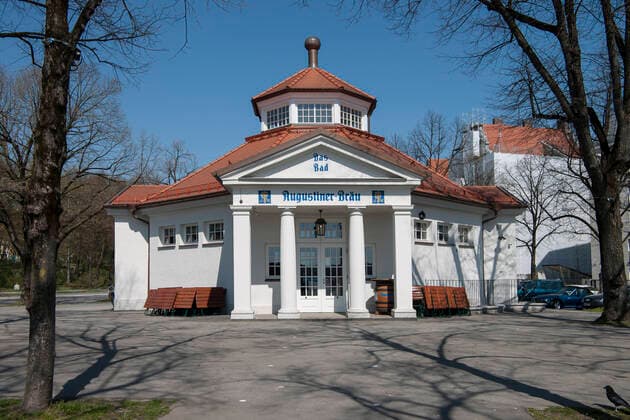 Munich, the former bath at the Theresienwiese as a restaurant