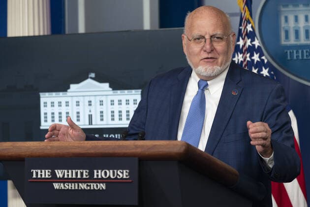 Director of the Centers for Disease Control and Prevention Robert R. Redfield participates in a news briefing with members of the Coronavirus Task Force at the White House on Wednesday, April 8, 2020 in Washington DC.  WAX20200408991 CHRISxKLEPONIS