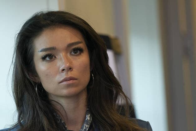 White House correspondent for One America News Network Chanel Rion attends in a news briefing with members of the Coronavirus Task Force at the White House on Wednesday, April 8, 2020 in Washington DC.  WAX20200408999 CHRISxKLEPONIS