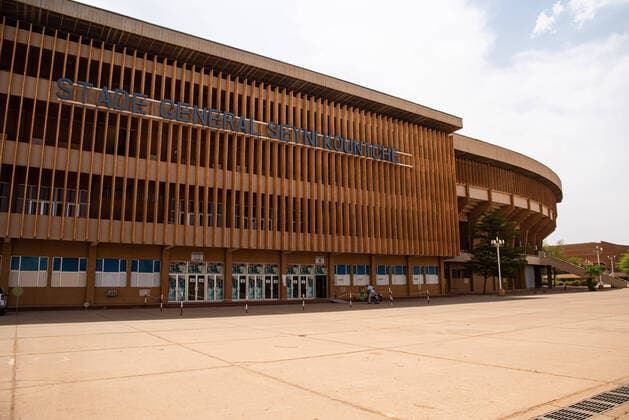 View on the main entrance of the General Seyni Kountche Stadium requisitioned by the Government of Niger for the setting up of an isolation site in Niamey within the framework of the Covid-19 Preparedness and Response Plan. The Office of the United Nations High Commissioner for Refugees (UNHCR) is supporting the establishment of isolation sites in Niamey and in the region through the installation of Refugee Housing Units (RHU) equipped with beds and air conditioning.UNHCR will provide a total number of 350 equipped RHUs throughout the country, representing 700 places, including 100 in the Nigerien capital.  NicolasxRemenex xLexPictorium LePictorium_0227396