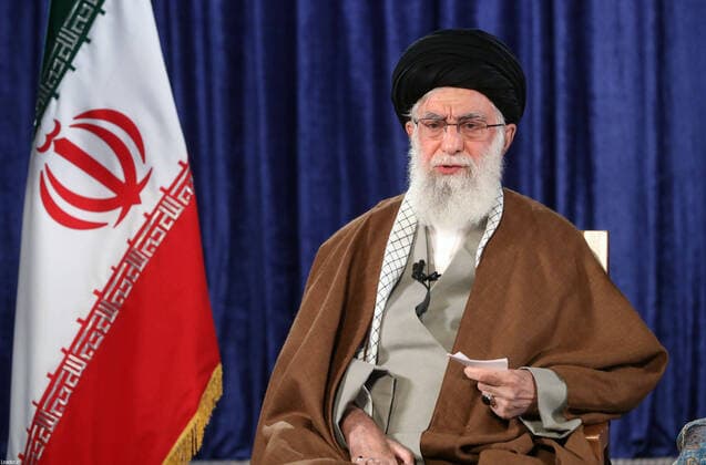 April 9, 2020, Tehran, Iran: In this picture released by the official website of the office of the Iranian supreme leader, Supreme Leader Ayatollah ALI KHAMENEI addresses the nation in a televised speech, in Tehran, Iran. Iran s supreme leader suggested Thursday that mass gatherings in the Islamic Republic may be barred through the holy Muslim fasting month Ramadan amid the new coronavirus pandemic. Tehran Iran - ZUMAi98_ 20200409_zih_i98_002 Copyright: xIranianxSupremexLeader SxOfficex