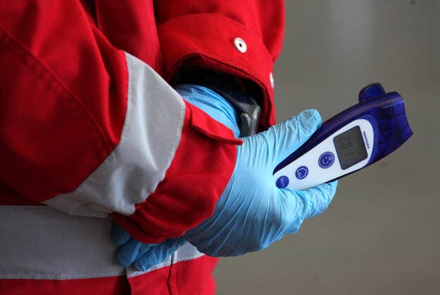 Rome, the Red Cross carries out checks with Termoscanners on passengers arriving at Termini Pictured station:  Copyright: xPieroxTenaglix xIPAx xPieroxTenaglix