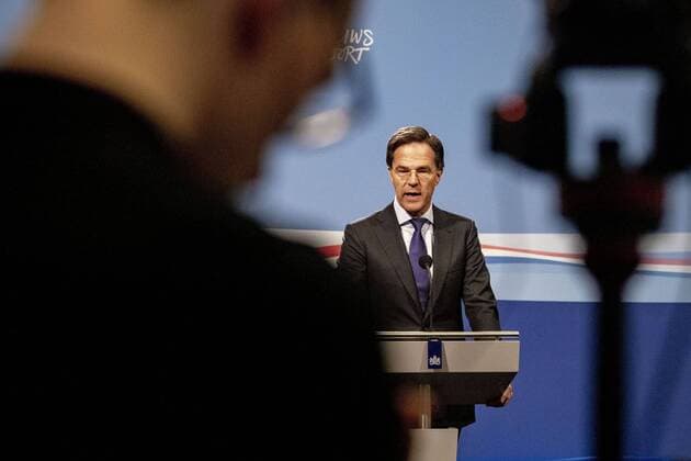 THE HAGUE, Nieuwspoort, 09-04-2020, Minister Pesident Mark Rutte at the pressconference after the Ministerraad. Pressconference Mark Rutte  x7758924x Copyright: