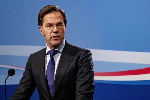 THE HAGUE, Nieuwspoort, 09-04-2020, Minister Pesident Mark Rutte at the pressconference after the Ministerraad. Pressconference Mark Rutte  x7758929x Copyright: