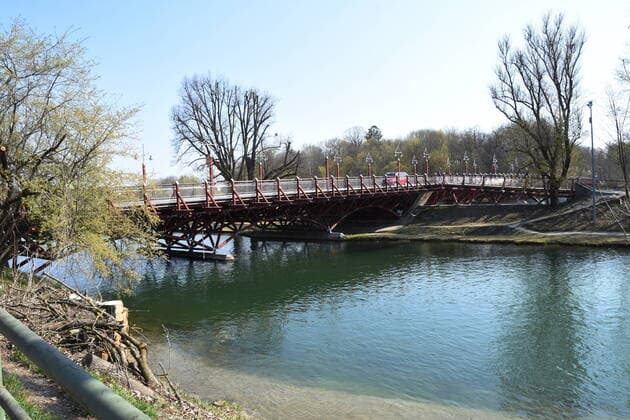 Thalkirchen Thalkirchner Bridge over Isar Work Canal Munich 09 04 20 Munich