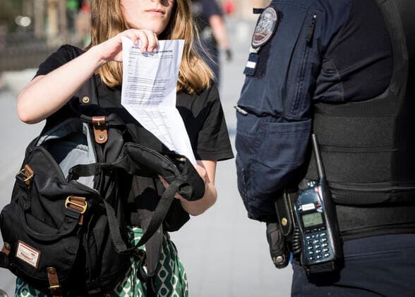 French policemen control the surroundings of the in Strasbourg, eastern France, on April 9, 2020, on the 24th day of a strict lockdown in France to stop the spread of COVID-19 NEWS : Covid 19 Coronavirus en France - Strasbourg - 09 04 2020 ElyxandroCEGARRA PANORAMIC 