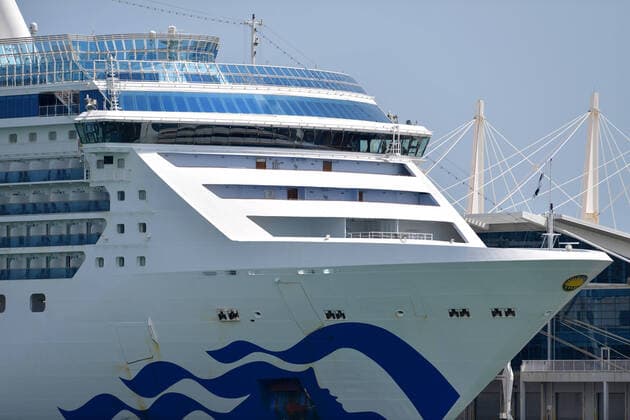 April 9, 2020, Miami Beach, Florida, United States Of America: MIAMI BEACH, FL - APRIL 09: COVID-19: Barred from Miami hotels, 13 Coral Princess passengers will stay on ship for 14 more days on April 09, 2020 in Miami Beach, Florida..People: Coral Princess Miami Beach United States Of America - ZUMAn287 20200409_zaa_n287_011 Copyright: xSMGx