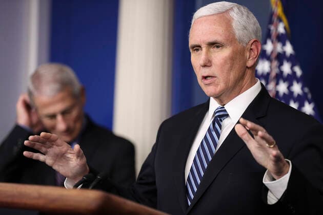 April 9, 2020, Washington, District of Columbia, USA: United States Vice President Mike Pence speaks during a press briefing with members of the coronavirus task force in the Brady Press Briefing Room of the White House on April 9, 2020 in Washington, DC Washington USA - ZUMAs152 20200409_zaa_s152_038 Copyright: xOliverxContrerasx