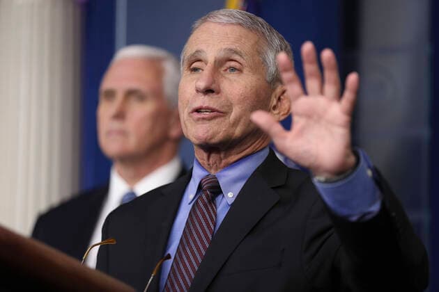 April 9, 2020, Washington, District of Columbia, USA: Director of the National Institute of Allergy and Infectious Diseases at the National Institutes of Health Dr. Anthony Fauci attends the daily press briefing with members of the coronavirus task force in the Brady Press Briefing Room of the White House on April 9, 2020 in Washington, DC Washington USA - ZUMAs152 20200409_zaa_s152_046 Copyright: xOliverxContrerasx