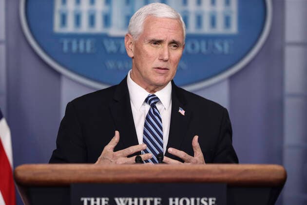 April 9, 2020, Washington, District of Columbia, USA: United States Vice President Mike Pence speaks during a press briefing with members of the coronavirus task force in the Brady Press Briefing Room of the White House on April 9, 2020 in Washington, DC Washington USA - ZUMAs152 20200409_zaa_s152_059 Copyright: xOliverxContrerasx