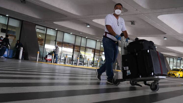 Ph: 440 seafarers repatriated due to pandemic COVID-19 440 seafarers working on cruise ship Norwegian Joy and Regent Seven Seas were sent home to the Philippines due to the coronavirus pandemic. Wamos Air, a chartered flight from Madrid helps the repatriation of these seafarers. Paranaque City Metro Manila Philippines Copyright: SherbienxDacalanio