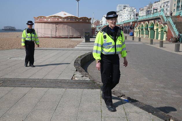 . 10 04 2020. Brighton , United Kingdom. Brighton , United Kingdom, during the Good Friday Coronavirus Lockdown.  xStephenxLockx xi-Imagesx IIM-21007-0050
