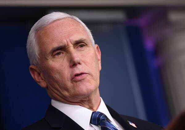 April 10, 2020, Washington, District of Columbia, USA: United States Vice President Mike Pence speaks at a Coronavirus briefing at the White House on Friday, April 10, 2020 in Washington, DC. With the U.S. death toll from the coronavirus pandemic expected to peak over the weekend, most of the country will be firmly under stay-at-home orders on Easter Sunday. .Credit: Pool via CNP Washington USA - ZUMAs152 20200410_zaa_s152_040 Copyright: xKevinxDietschx