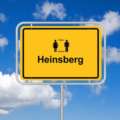 Place name sign, Heinsberg, Gangelt, Biohazard, Corona Hochburg, McPKST McPKST