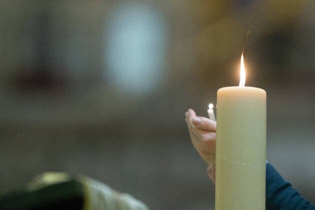 April 11, 2020, Madrid, MADRID, SPAIN: Easter Vigil in the Almudena Cathedral (Madrid) during thetennth day after the Government declared the state of alarm in Spain and recommended people to stay at home to fight coronavirus COVID-19 on April 11, 2020 in Madrid, Spain Madrid SPAIN - ZUMAa181 20200411_zaa_a181_004 Copyright: xJoaquinxCorcherox